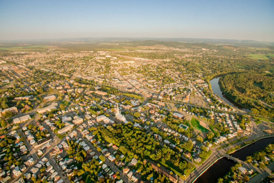 Victoriaville vue aérienne École internationale d’été 2023